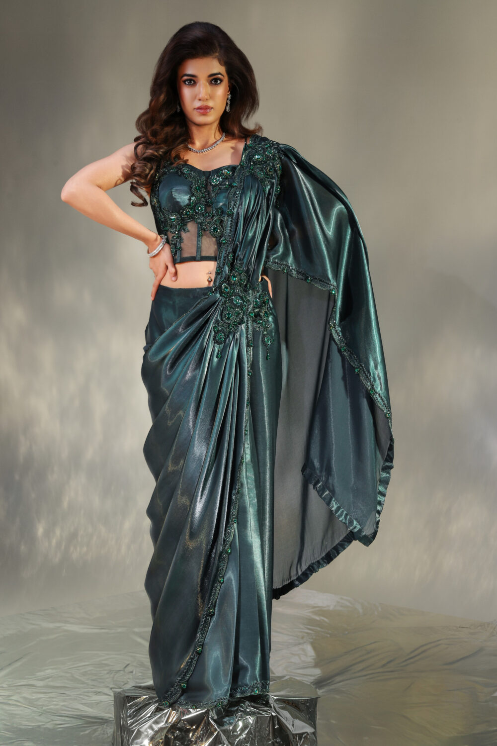 Verde Mystique Drape Saree