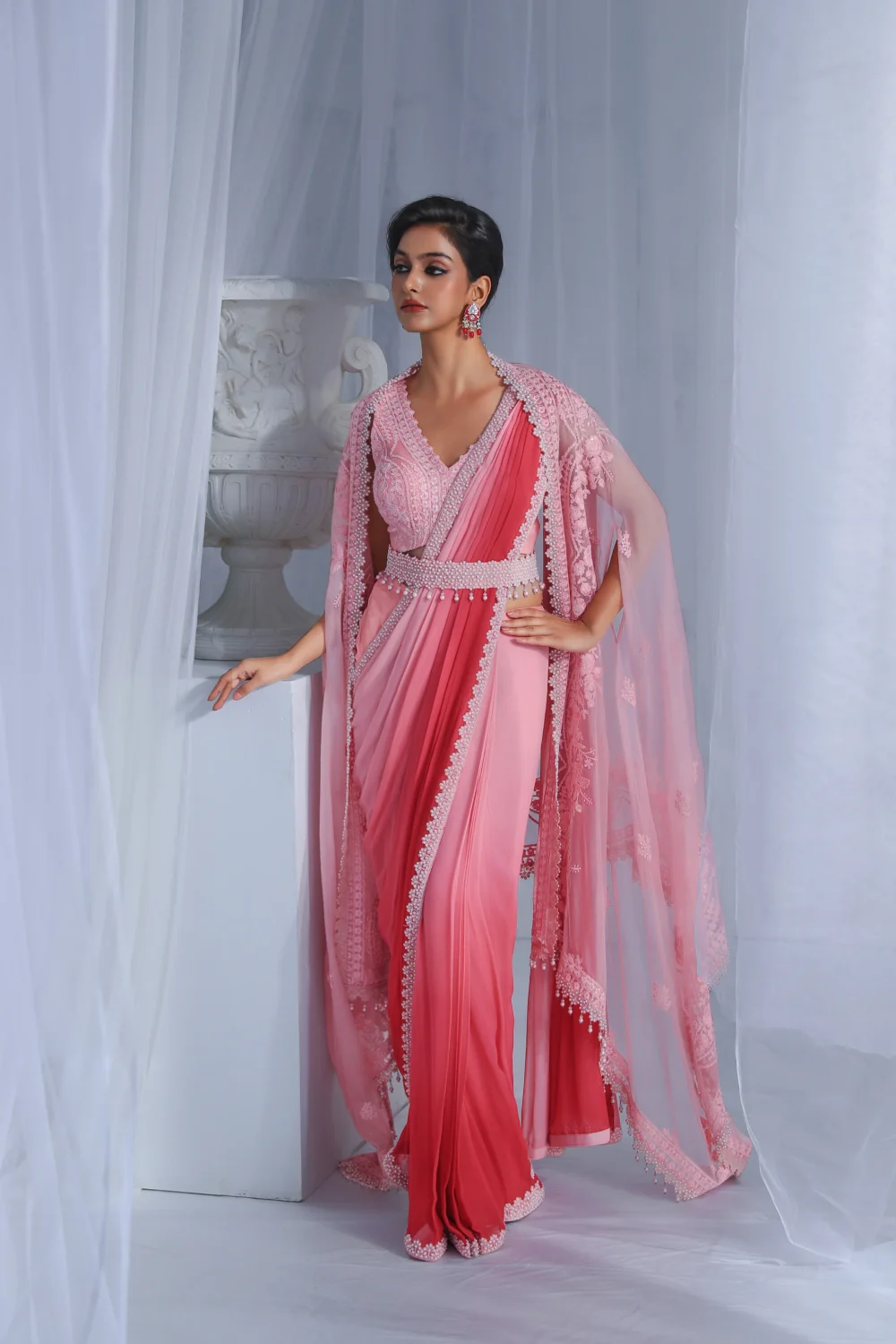 Scarlet Veil Saree