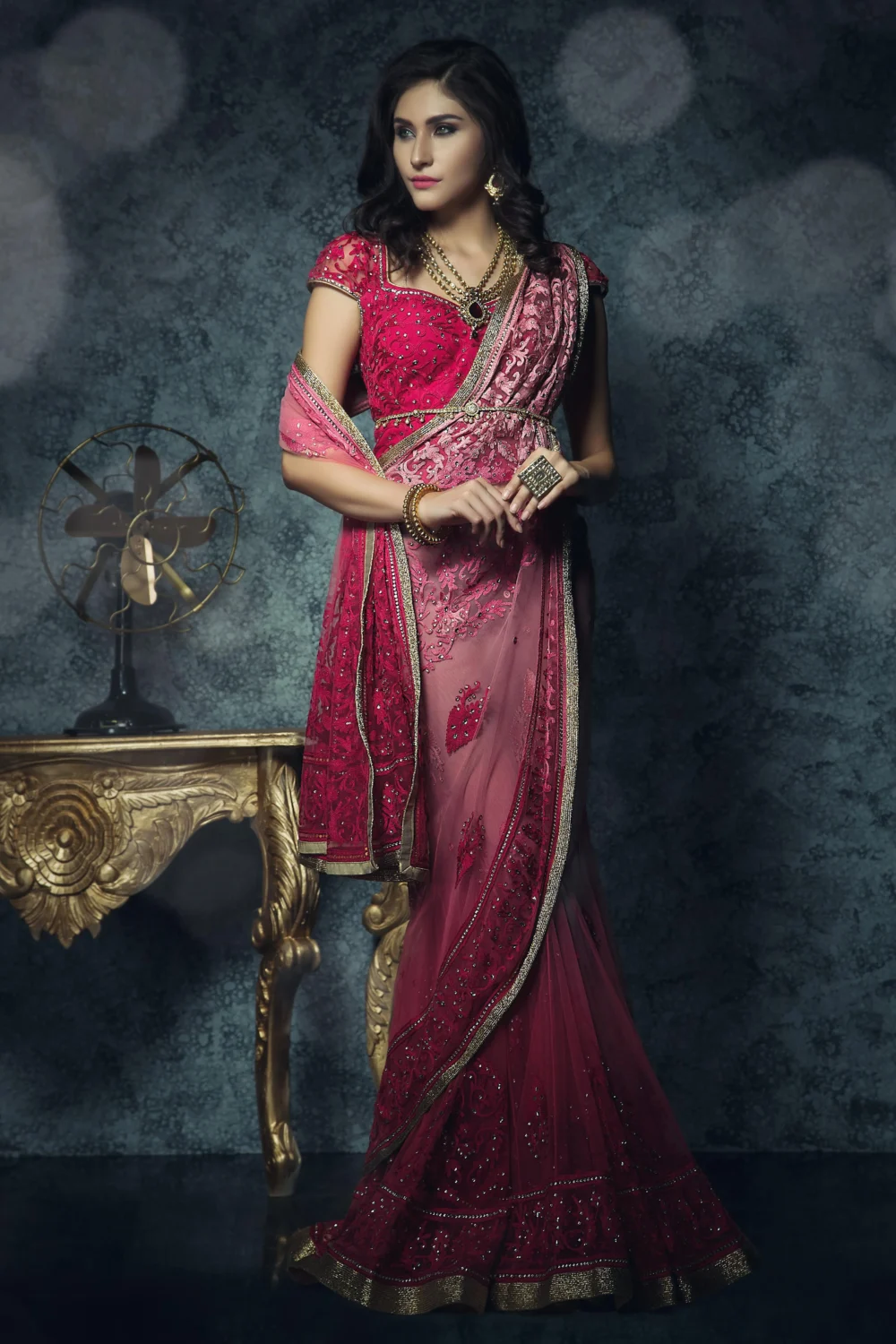 Ombre Regal Drape Saree